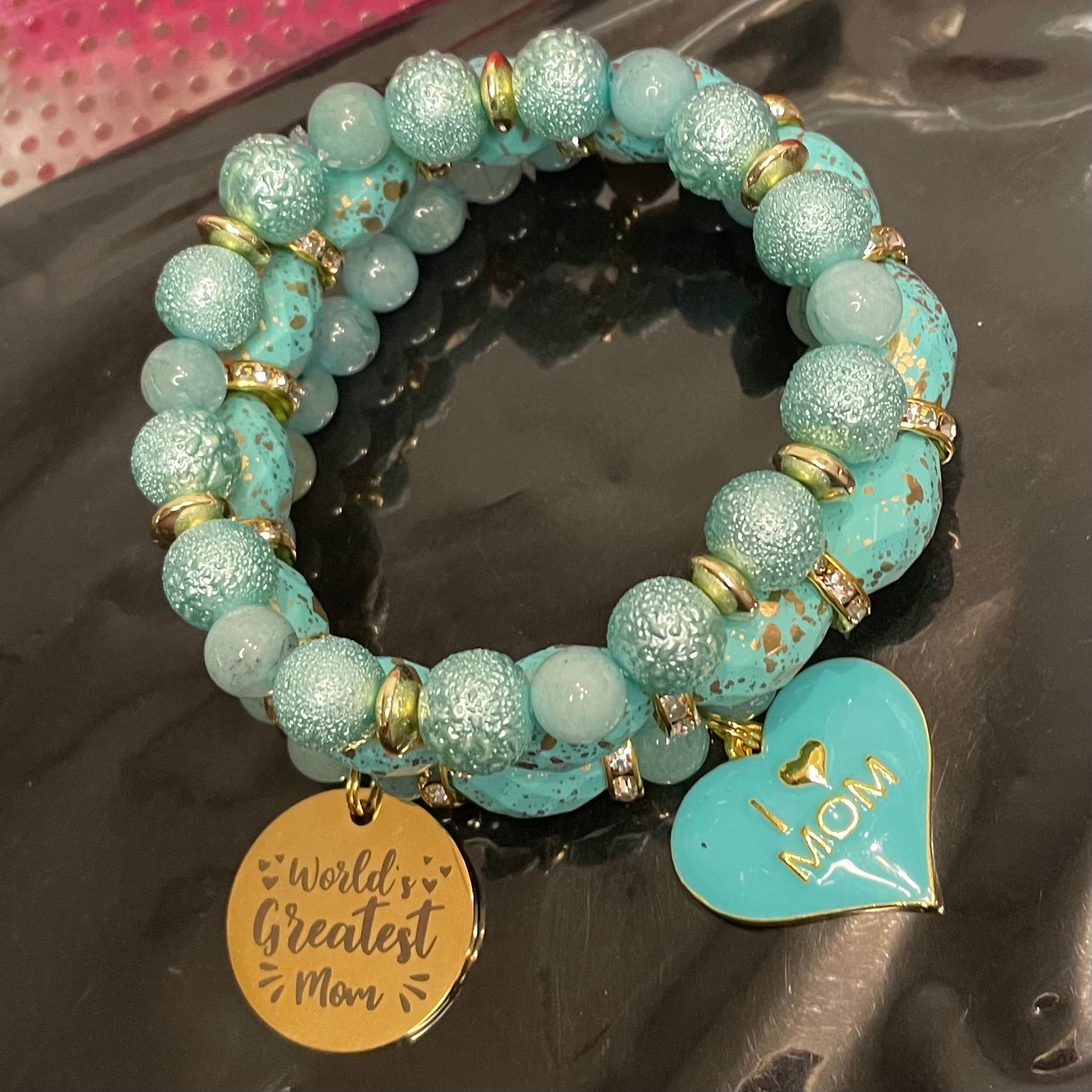 She’ll mom turquoise bracelets stack