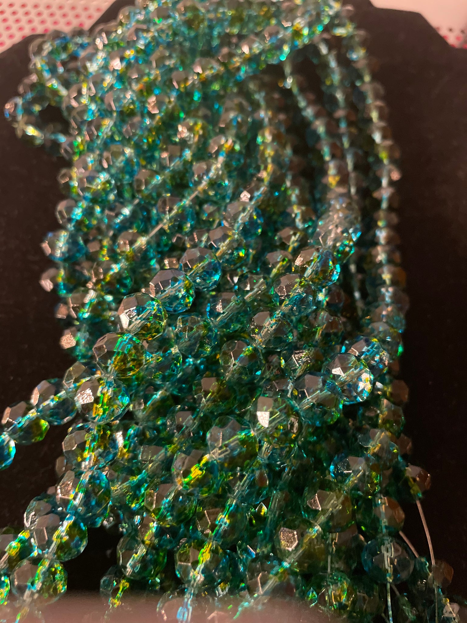 Ocean clear bead strands