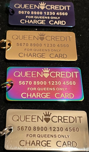Queen credit card charms