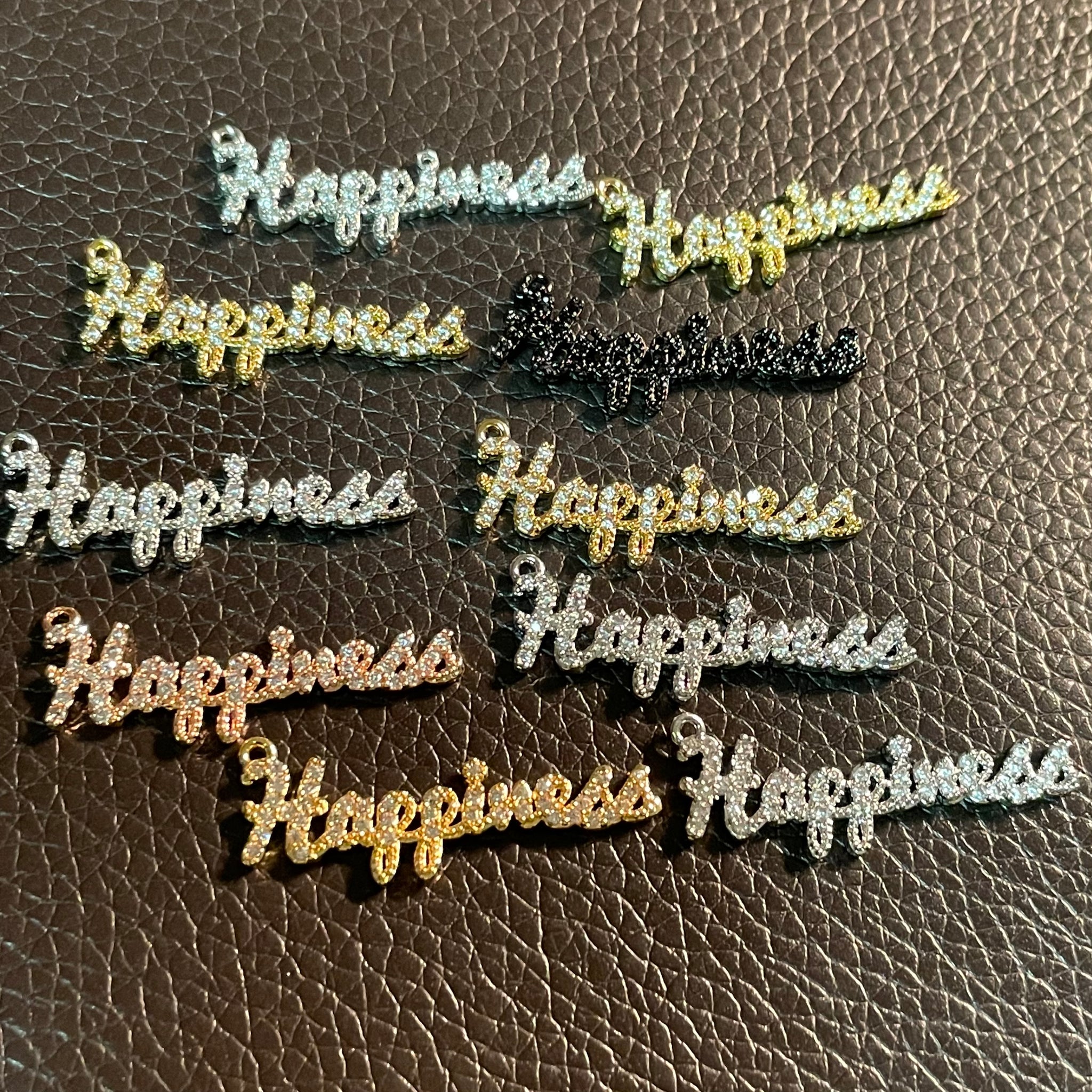 Pave Happiness charm