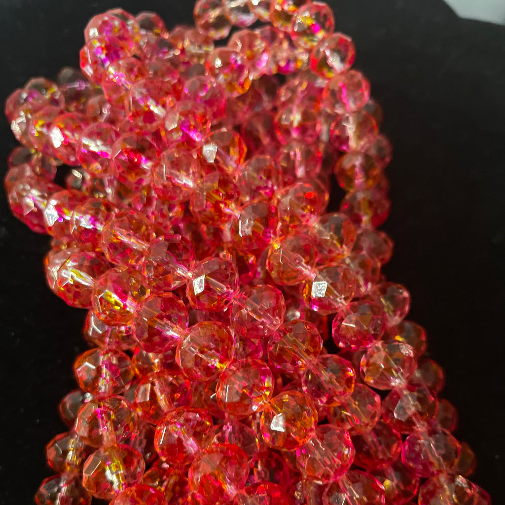 Strawberry clear crystal beads