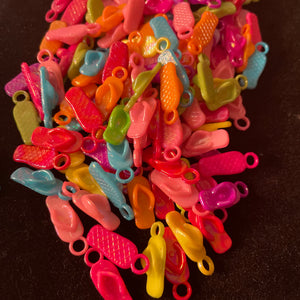 Colorful flip flop charms
