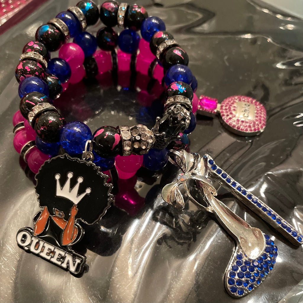 Queen blue and pink stack