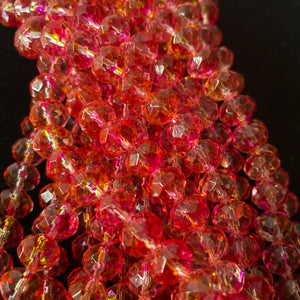 Strawberry clear crystal beads